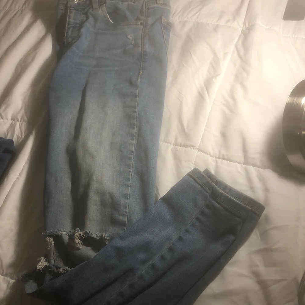 Top shop jeans with holes